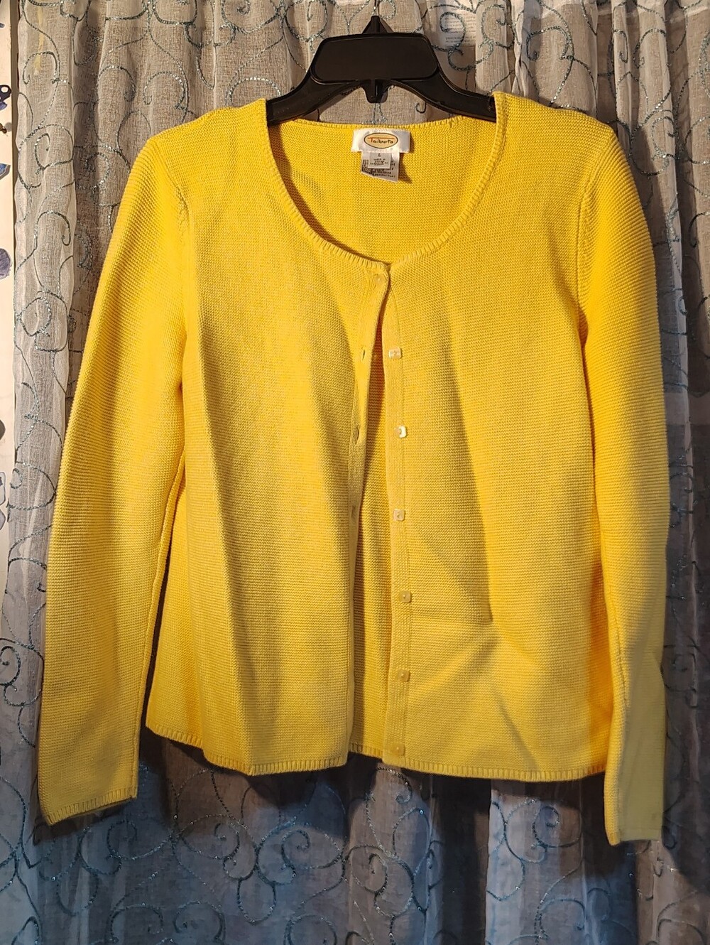 Talbots Bright Yellow Button-Front Women's Cardigan